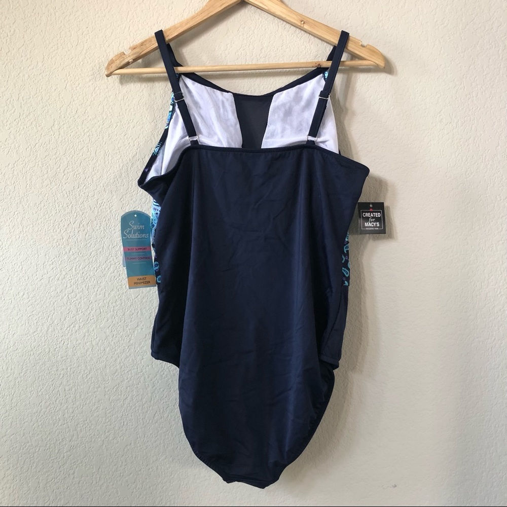 NWT Swim Solution Mesh Insert Swimsuit Plus 16 - Picture 4 of 4